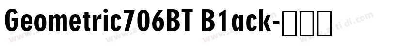 Geometric706BT B1ack字体转换